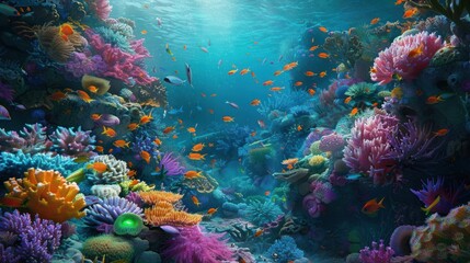 Vibrant Coral Reef Underwater Scene