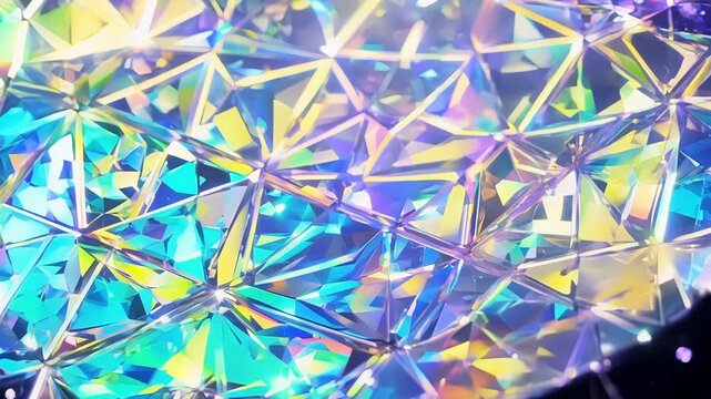 As light hits the crystals kaleidoscopic patterns emerge dazzling the eye with their complexity.