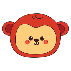 hand drawing cartoon monkey. cute animal drawing, doodle