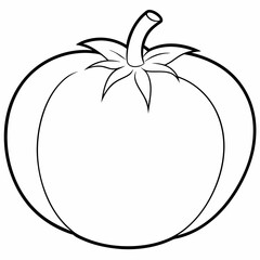 Tomato line art vector design