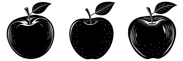 Apple silhouette vector illustration
