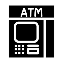 ATM machine icon vector illustration graphic design