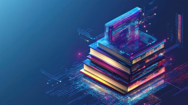 Essential Coding and Programming Books Set - Modern Tech Education Resources on Solid Background