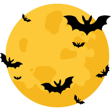 recommend clip art: Halloween Bat With Moon