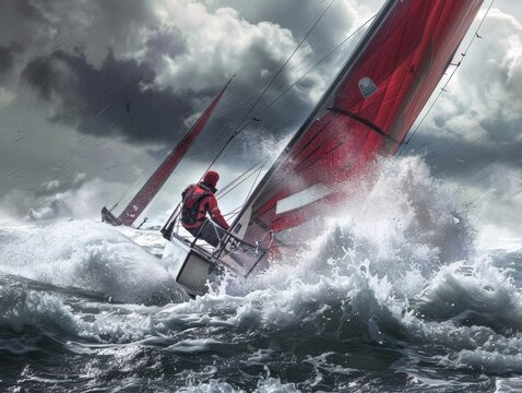 Intense 49er FX Sailing Competition Featuring Danish Male Competitors