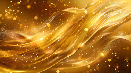 Obraz premium Golden abstract powder fluid background，abstract background with stars