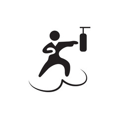 Pencak Silat Silhouette logo icon