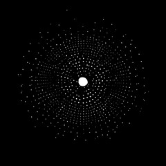 Pointillism Dots Gradient Pattern black and white appearance