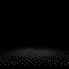 Pointillism Dots Gradient Pattern black and white appearance