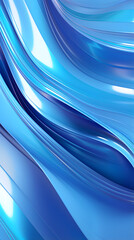 Digital blue and silver metal curve abstract graphic poster background