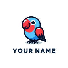 Obraz premium vector parrot in red and blue colors