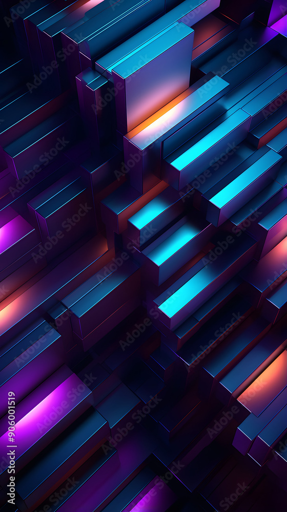Canvas Prints digital holographic linear linear geometric abstract graphic poster background