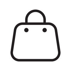 Shopping bag icon in thin line style vector illustration graphic design