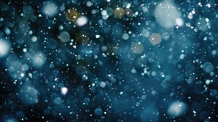 Snow Falling on Dark Background in High quality Image
