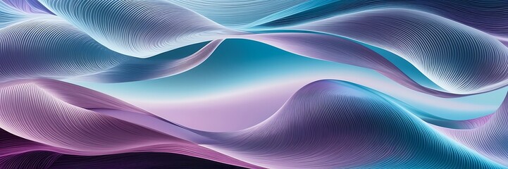 Fototapeta premium Abstract background with wavy, flowing lines in purple and blue. Perfect for backgrounds, banners, websites, and modern designs. 2