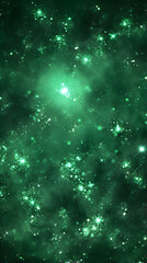 Obraz premium Digital green star glitter geometric abstract graphics poster background