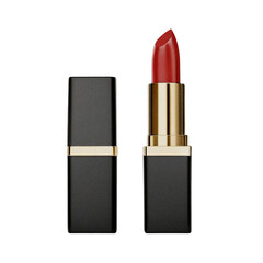 red lipstick mockup design isolated on transparent background 