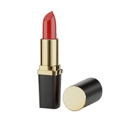 red lipstick mockup design isolated on transparent background 