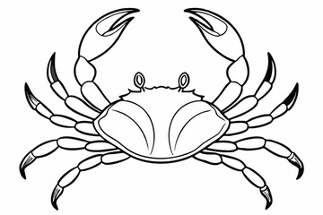 Sea crab line art vector design