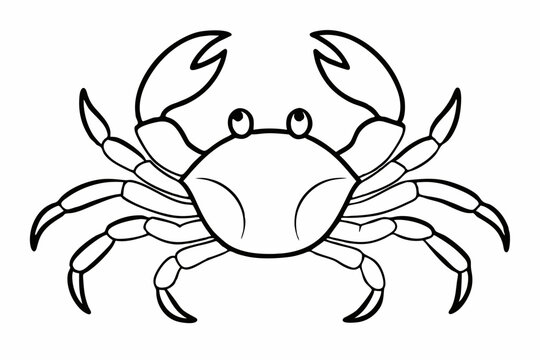 recommend clip art: Sea crab line art vector design