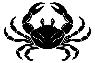 Sea crab silhouette vector illustration 
