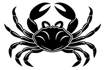 Fototapeta premium Sea crab silhouette vector illustration 