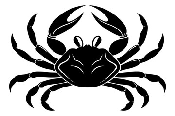 Sea crab silhouette vector illustration 