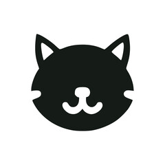 mascot cat pet silhouette icon vector illustration template design