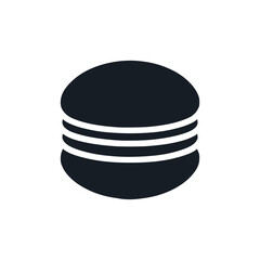 macaroon snack food logo vector illustration template design