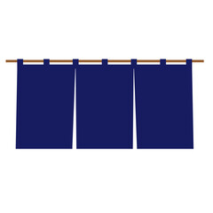 和風の藍色の暖簾イラスト