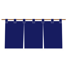 和風の藍色の暖簾イラスト