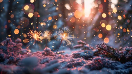 Hand holding a burning firework on a black background at night holiday celebration party Dark vintage tone