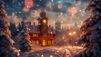 Christmas decorations on the background