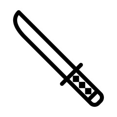 katana sword icon vector illustration graphic design