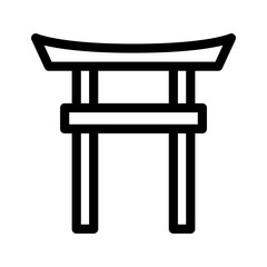 Torii icon in thin line style vector illustration graphic design