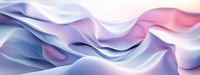 Obraz premium Abstract Gradient Waves in Pastel Colors Representing Fluidity and Tranquility