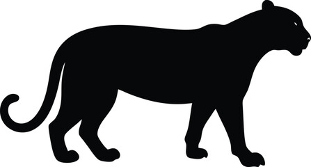 Black panther silhouette vector illustration 