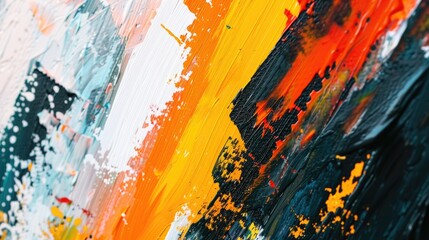 Artistic brush strokes on painted canvas Therapeutic painting