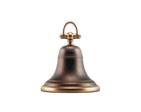 A vintage bronze bell with intricate detailing, perfect for adding a classic touch to any decor or design project.