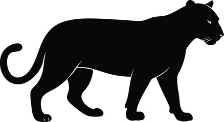 Black panther silhouette vector illustration 