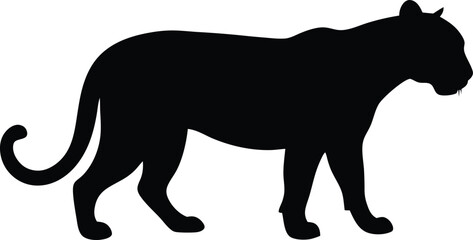 Black panther silhouette vector illustration 