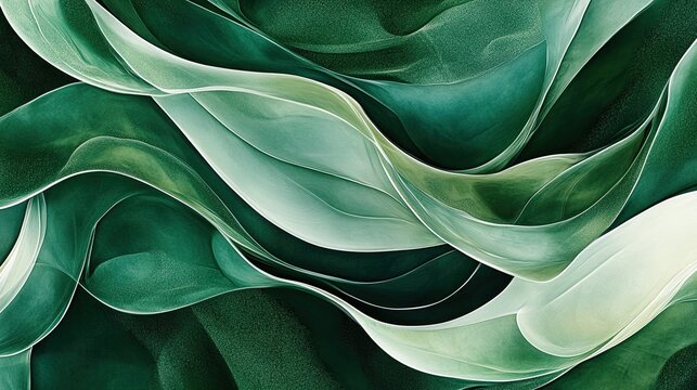 Organic shapes and green shades forming an abstract background, emphasizing growth and vitality