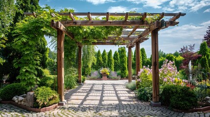 Charming Garden Wooden Pergolas: Elegant Outdoor Structures for Relaxation and Shade