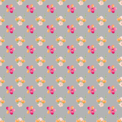 Watercolour floral background with leaves