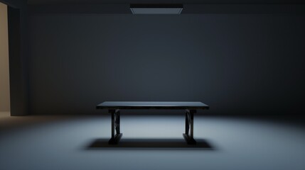 Spotlight on Minimalism Table in an Empty Room