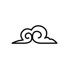 Chinese cloud icon in thin line style vector illustration graphic design