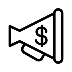 Marketing icon in thin line style vector illustration graphic design