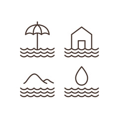 outdoor vacation holiday icon set design vector