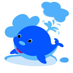 Whale & Cloud without texture paper 