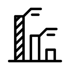 Chart, graph, diagram icon in thin line style vector illustration graphic design